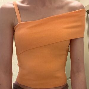 Alice + Olivia Vibrant Orange Top